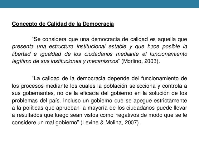 leonardo morlino calidad de la democracia
